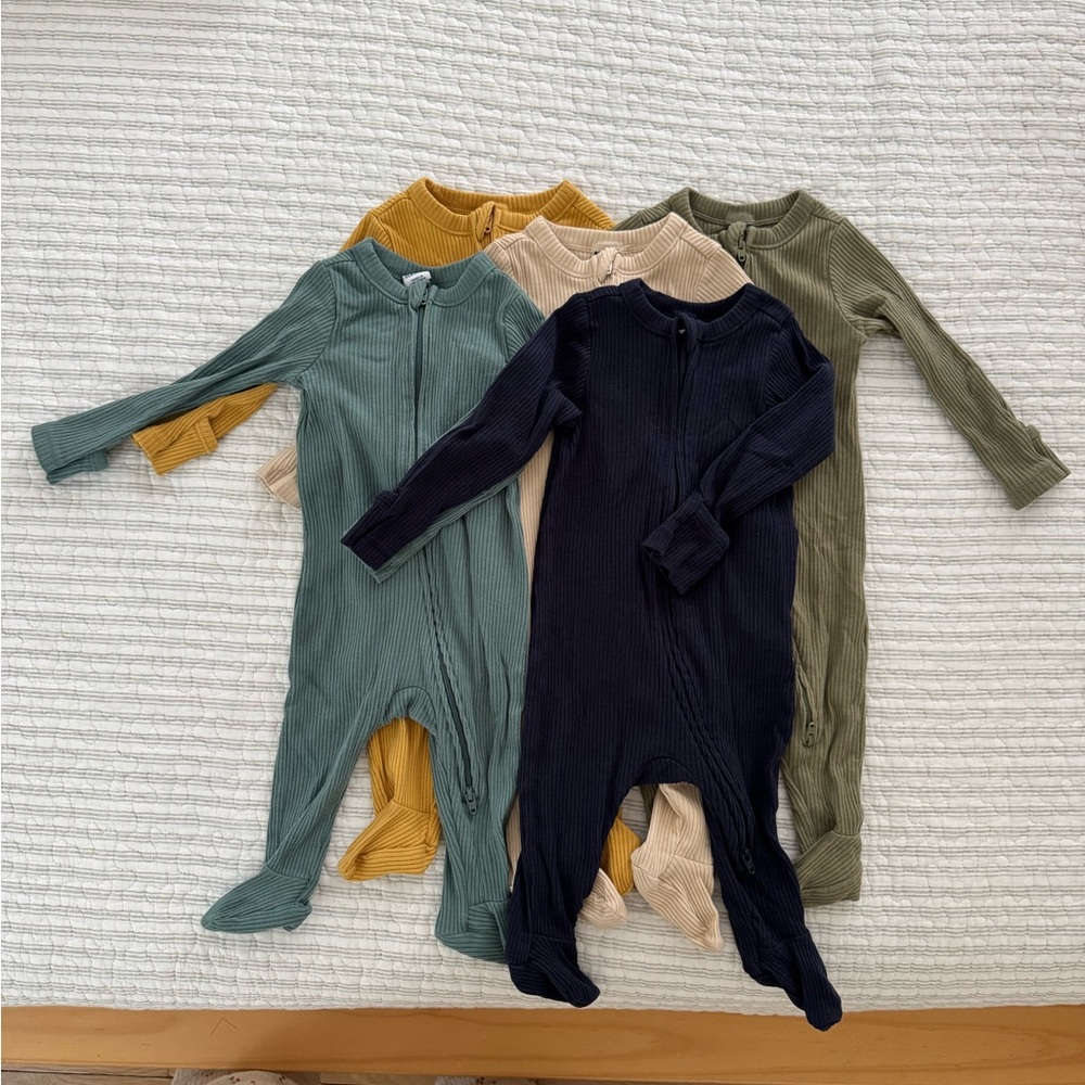 Old Navy Ribbed Footie One Pieces